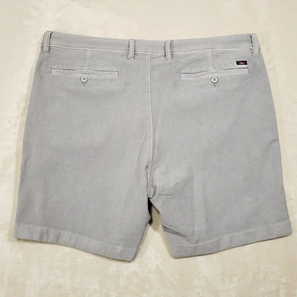 Faherty Movement Shorts Mens 40 Gray‎ Stretch Cotton Blend Casual MBS2217-IRN